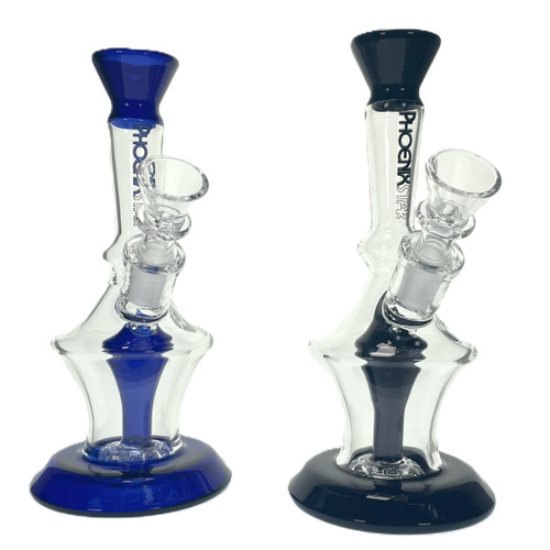 Phoenix Glass 7.5" Wide Vase with Showerhead Perc 1 Count Assorted Colors