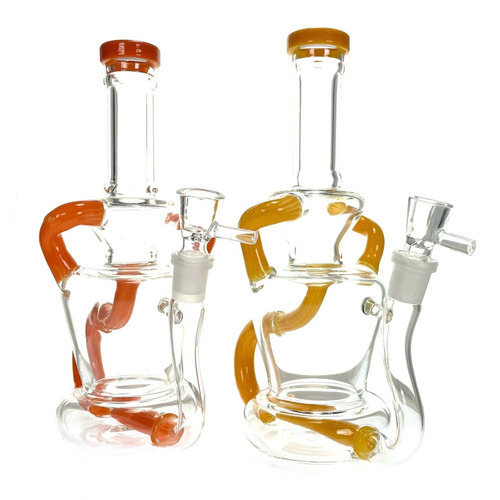 3 Armed Recycler 9" Water Pipe 1 Count Assorted Colors 3 Armed Recycler 9" Water Pipe 1 Count Assorted Colors