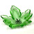 Weed Leaf Ashtray Smokin San Francisco California Green Glass 5"