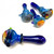 Silver Fumed Wigwag Blue Hand Pipes Colorado