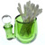 Green Empty Belly ISO Glass Dab Station Cotton Swab Q-Tip Holder / Alcohol 2.75"x 3.5"