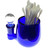 Blue Empty Belly ISO Glass Dab Station Cotton Swab Q-Tip Holder / Alcohol 2.75"x 3.5"