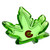 Weed Leaf Ashtray Colorado Puffr Green Glass 5"