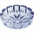 Round Blue Electroplated Glass Cigar Ashtray 6.25"