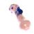 Cute Frog on Pink Pipe Gecko Pipe 4"- Assorted Color Frogs+