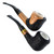 The Anatolian Series — Rusticated Olive Wood Dublin Pipe with Meerschaum Lining