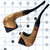 The Anatolian Series — Rusticated Olive Wood Dublin Pipe with Meerschaum Lining