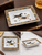 Decorative Horse Porcelain Cigar Ashtray – 5” x 6” Gold Accent Ceramic Ashtray