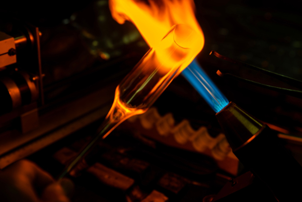 Torchworking borosilicate glass tube