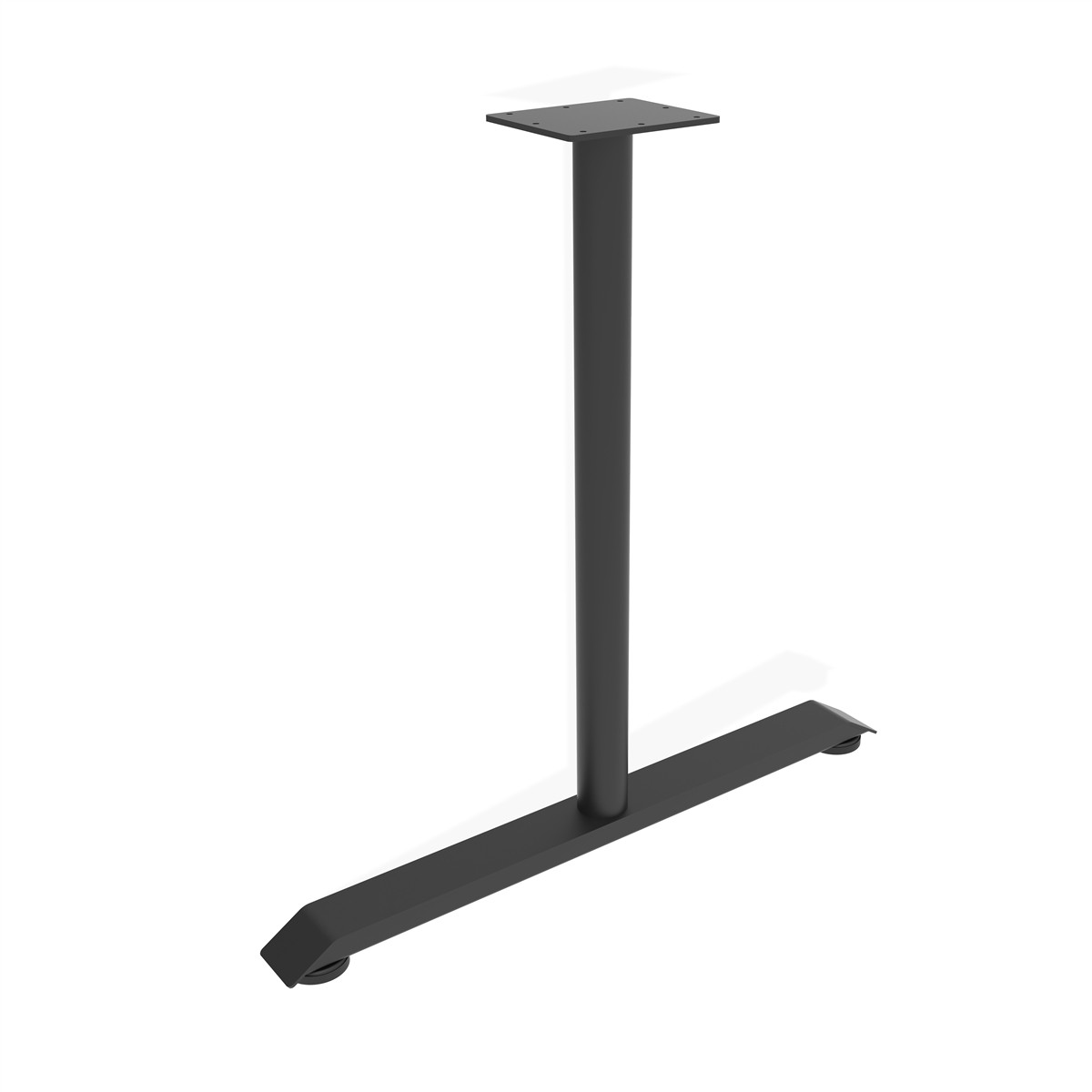 T-Shaped Metal Table Base with Adjustable Glides for 30