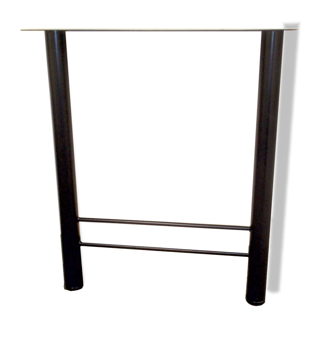 Black Umber H-Shaped Metal Table Base with Adjustable Glides for 30 ...