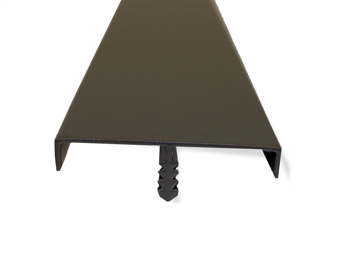 48-Inch AO2 Cubicle Panel Medium Tone Aluminum Top Cap