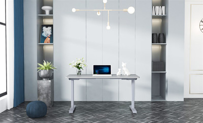 Powered Table Base Two Stage Two Motor, 43-66w Silver