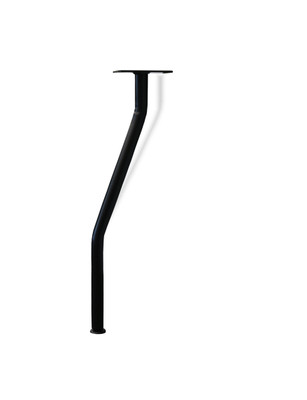 Table Leg Bent Single 1.5 Black Umber with glide