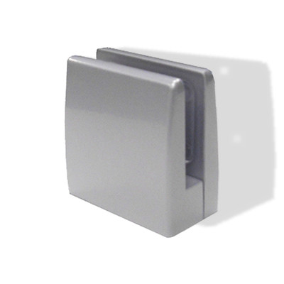 Glass Clamp, Surface Mount, Flat, MS Metallic Silver Color