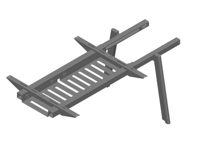 Easy Bench Double Two Person Add on Unit 48x60 Silver