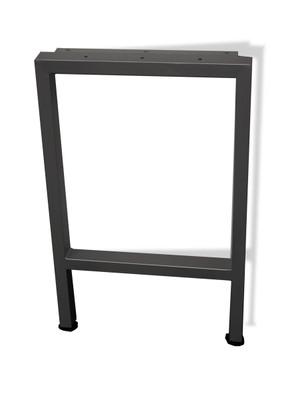 Table Leg H 18 with Glides Rectangular Tube Black Umber