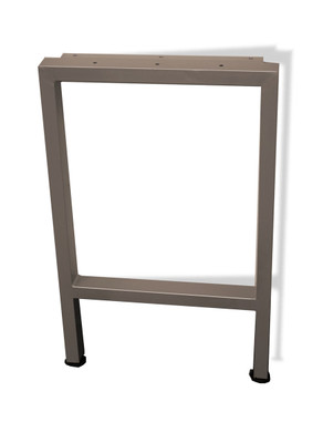 Table Leg H 18 with Glides Rectangular Tube Medium Tone
