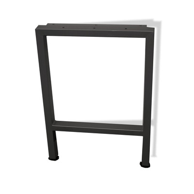 Table Leg H 24 with Glides Rectangular Tube Black Umber