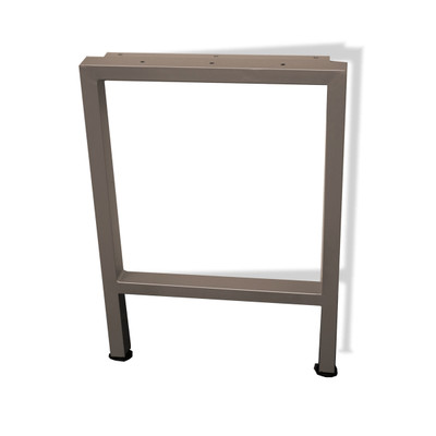 Table Leg H 24 with Glides Rectangular Tube Medium Tone