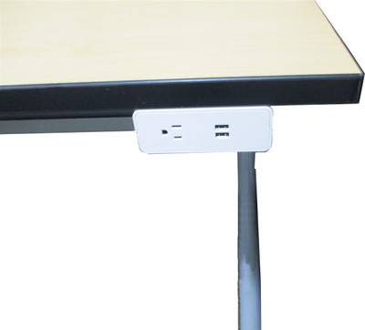 Under Top Power Module 1 Duplex 2 USB White