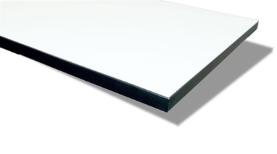 Top Worksurface Laminate White-Folkstone black edge 24 x24