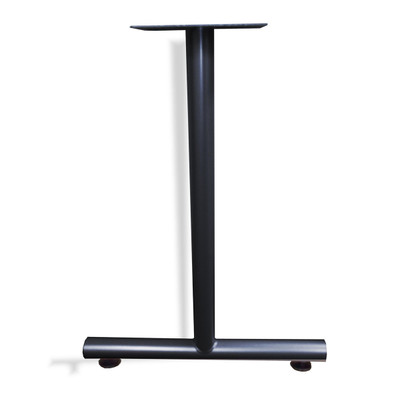 Table Leg T Type with Glides 24" D Black Umber