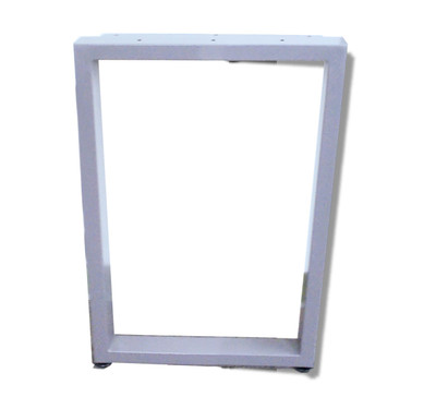 Table Leg Open Frame O Type with glides 18 D Silver