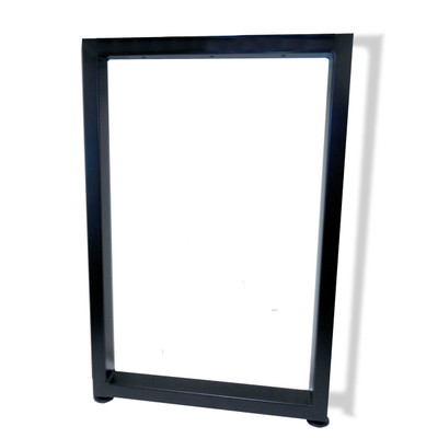 Table Leg Open Frame O Type with glides 18 D Black Umber