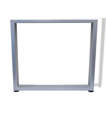 Table Leg Open Frame O Type with glides 30" D Silver