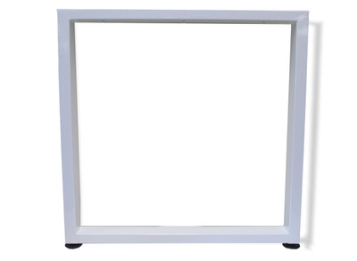 Table Leg Open Frame O Type with glides 30" D White
