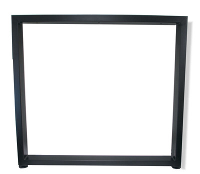 Table Leg Open Frame O Type with glides 30" D Black Umber