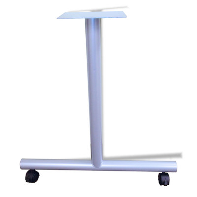 Table Leg T Type with Caster 30" D Silver