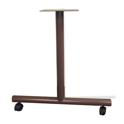 Table Leg T Type with Caster 30" D Medium Tone