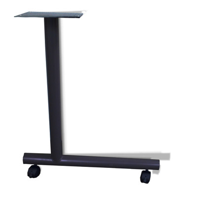 Table Leg C Type with Caster 30" D Black Umber