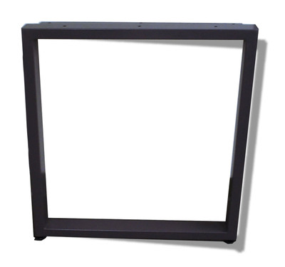 Table Leg Open Frame O Type with glides 24" D Black Umber