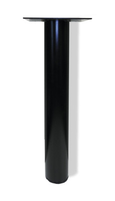 Table Leg Single Peninsula 4" Black Umber