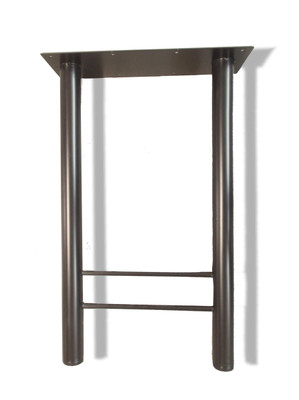 Table Leg H Type with Glides Standard Height, 24" D Medium Tone