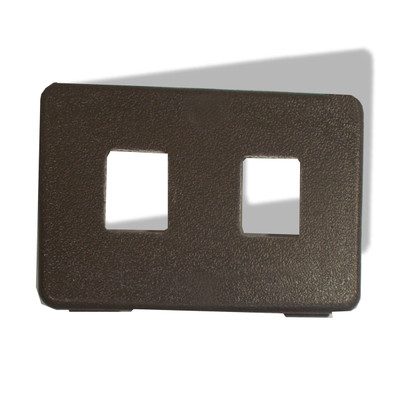 Raceway Outlet Cover, Medium Tone with data openings