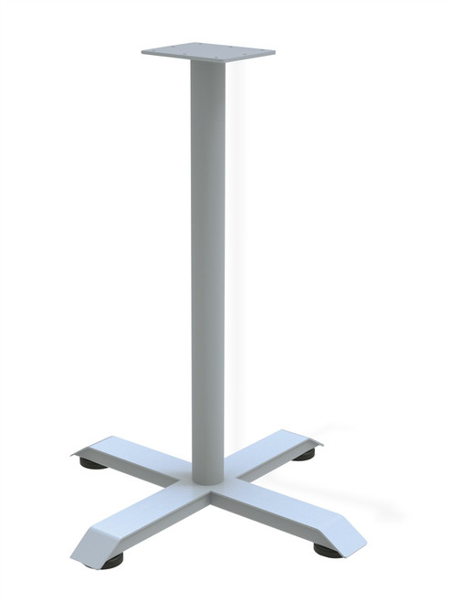 Table X Base Leg H 24 with Glides Silver