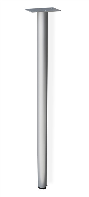 Table Leg Single 40" tall 2" Silver with glide
