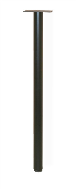 Table Leg Single 40" tall 2" Black Umber with glide