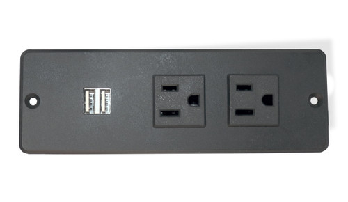 Top Mounted Power Module Duplex 2 USB A Screw mount