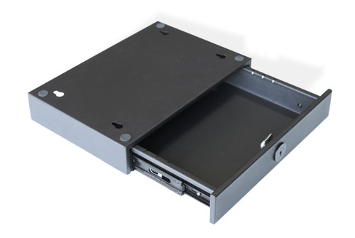 Pencil Drawer, Metal, Small with lock, Ball Bearing, Black