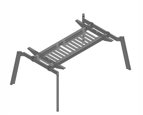 Easy Bench Double Two Person Starter Unit 48x72 Silver