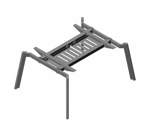 Easy Bench Double Two Person Starter Unit 48x48 WhiteSilver