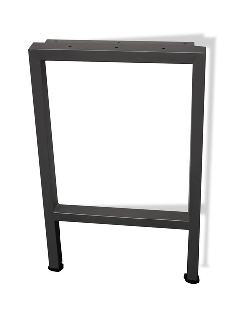 Table Leg H 18 with Glides Rectangular Tube Black Umber