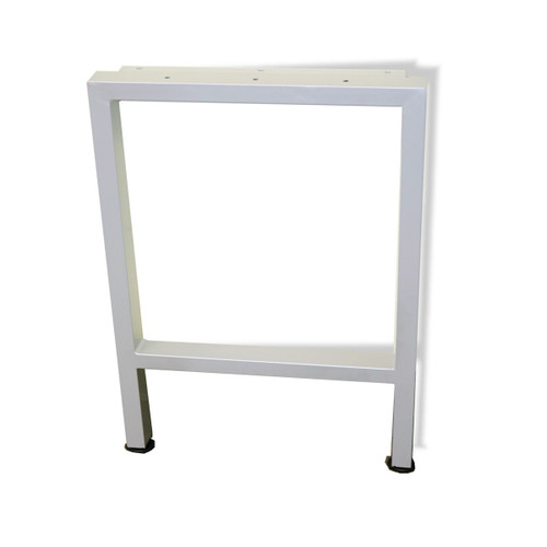 Table Leg H 24 with Glides Rectangular Tube Silver