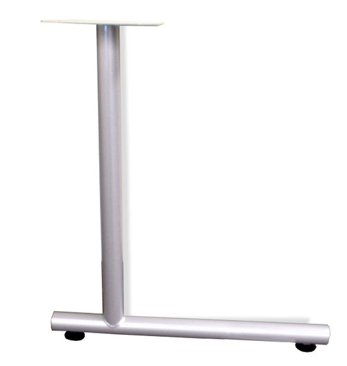 Table Leg C Type with Glides 30" D Silver