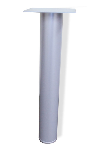 Table Leg Single Peninsula 4" Silver